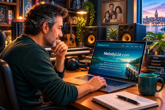 Atilla Göktan, Webmaster Atilla Göktan while working on the site melodylist.com